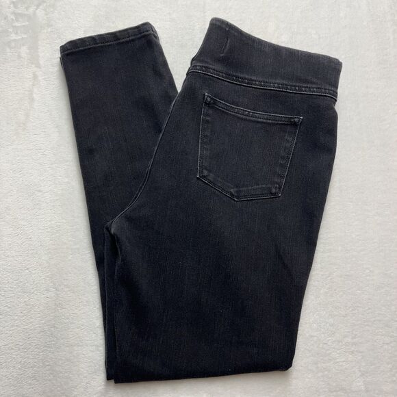Soft Surroundings Denim - Soft‎ Surroundings Pull On Jeans Womens Medium Stretch Waist Black Wash Cropped